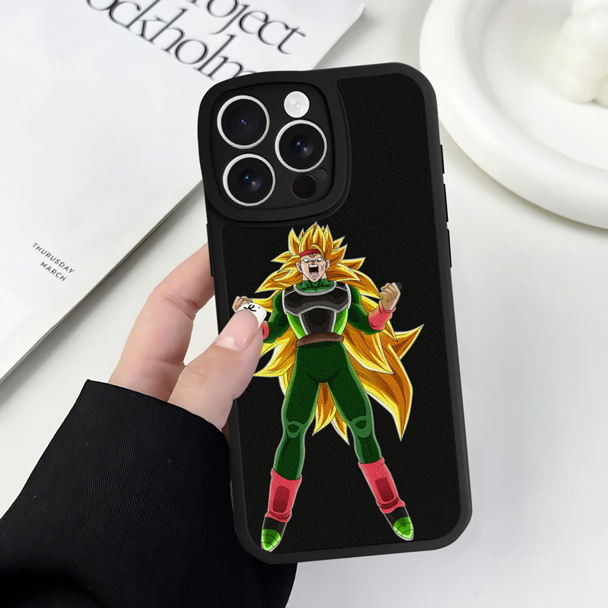 （画像用） ドラゴンボール ブロリー DRAGON BALL Broli 【iPhone 16シリーズ対応】シリコンスマホケース（レザー調） 材質：シリコン